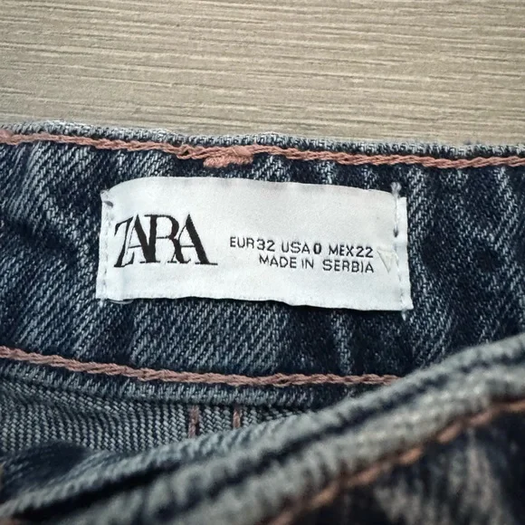 Zara Blue Wide Leg Jeans - Picture 4 of 4
